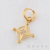 GOTHIC WITCHS KNOT 4 POINT CELTIC CHARM DANGLE 316L SURGICAL STEEL EARRING - 01 (ONE) PIECE